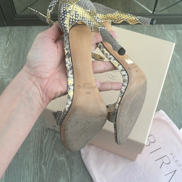 Alexandre Birman Clarita Python Wave-heel Sandals - Picture 12 of 13